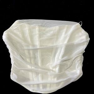 Strapless White Crop Top